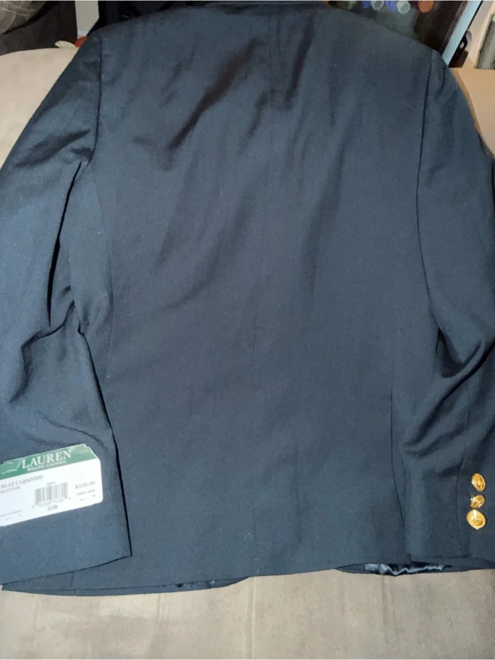 Ralph Lauren Boys 10 Reg Navy Blazer with Gold-Tone Buttons